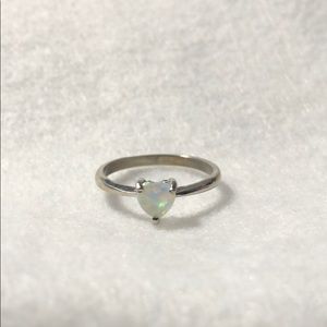 Opal Heart Ring